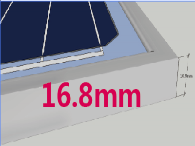 Double glass ultra-thin frame PV modules