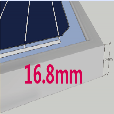 Double glass ultra-thin frame PV modules